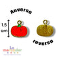 Pack de 8 Dijes de Calabaza Metálicos Esmaltados para Bisutería | Halloween y Otoño