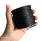 Hilo Sintético Encerado Negro 1 mm para Bisutería, Collares y Pulseras | Rollo de 100 Yardas