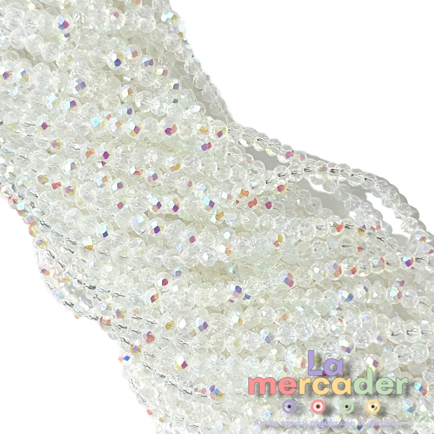 1 Tira Cristal Checo #4 AB Doble Tornasol, Aurora Boreal