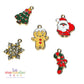 Pack de 5 Dijes Navideños de Chapa de Oro para Bisutería, 2 cm