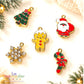 Pack de 5 Dijes Navideños de Chapa de Oro para Bisutería, 2 cm
