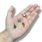 Pack de 5 Dijes Navideños de Chapa de Oro para Bisutería, 2 cm