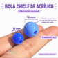 Bola Chicle Acrílica Nacional 16 mm – Pack 250 g | 130 Pzas Aprox.