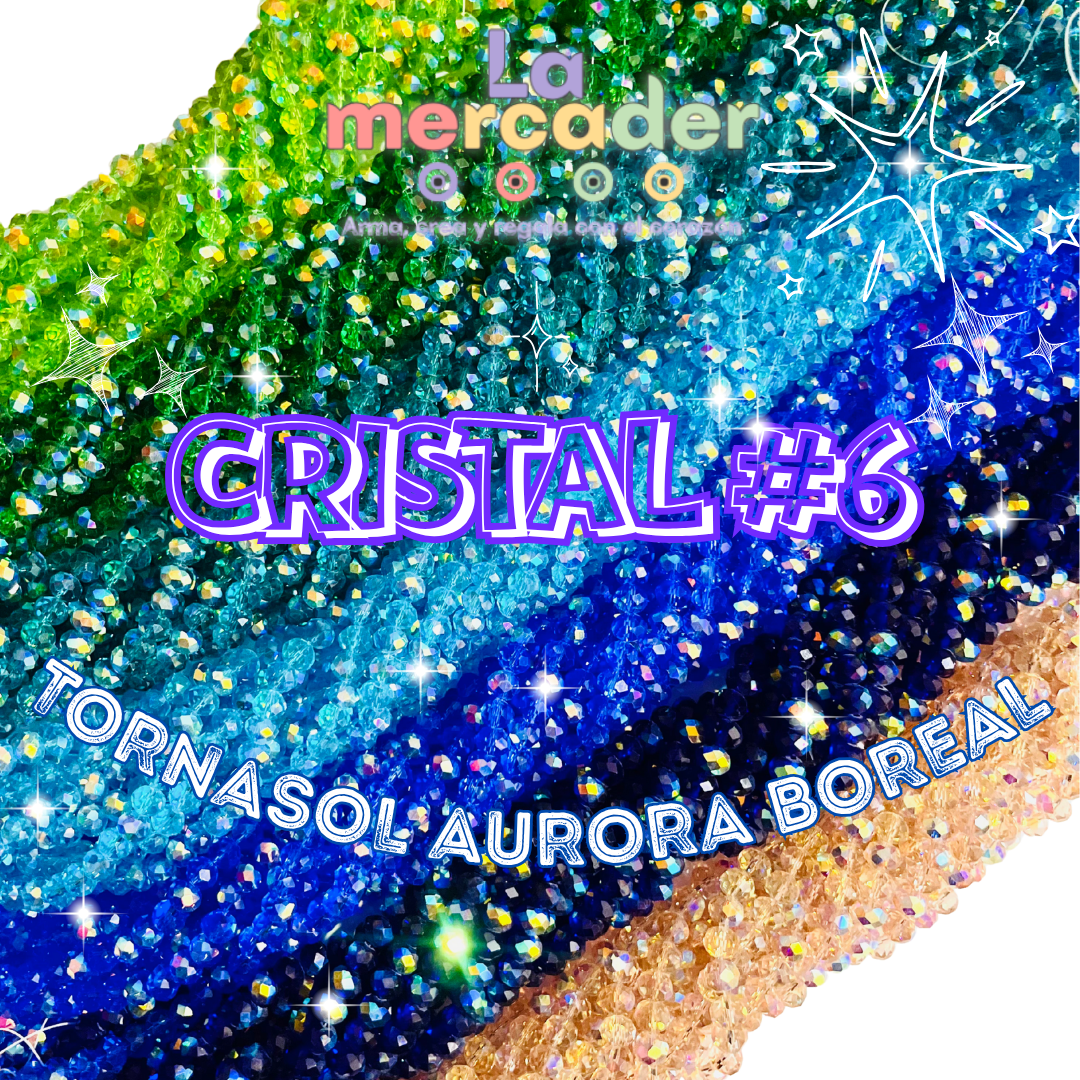 1 Tira de cristal #6 Doble Tornasol, Aurora Boreal