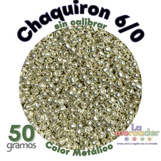 50 gr Chaquiron colores metálicos 6/0 sin calibrar