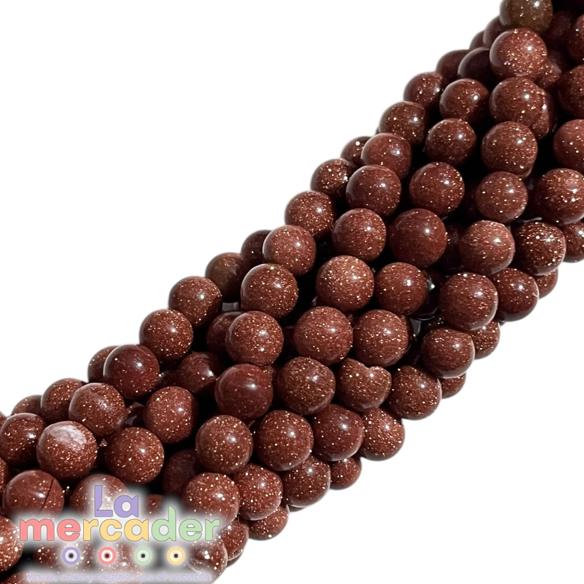 1 tira de Aventurina Café /Piedra Sol / Goldstone