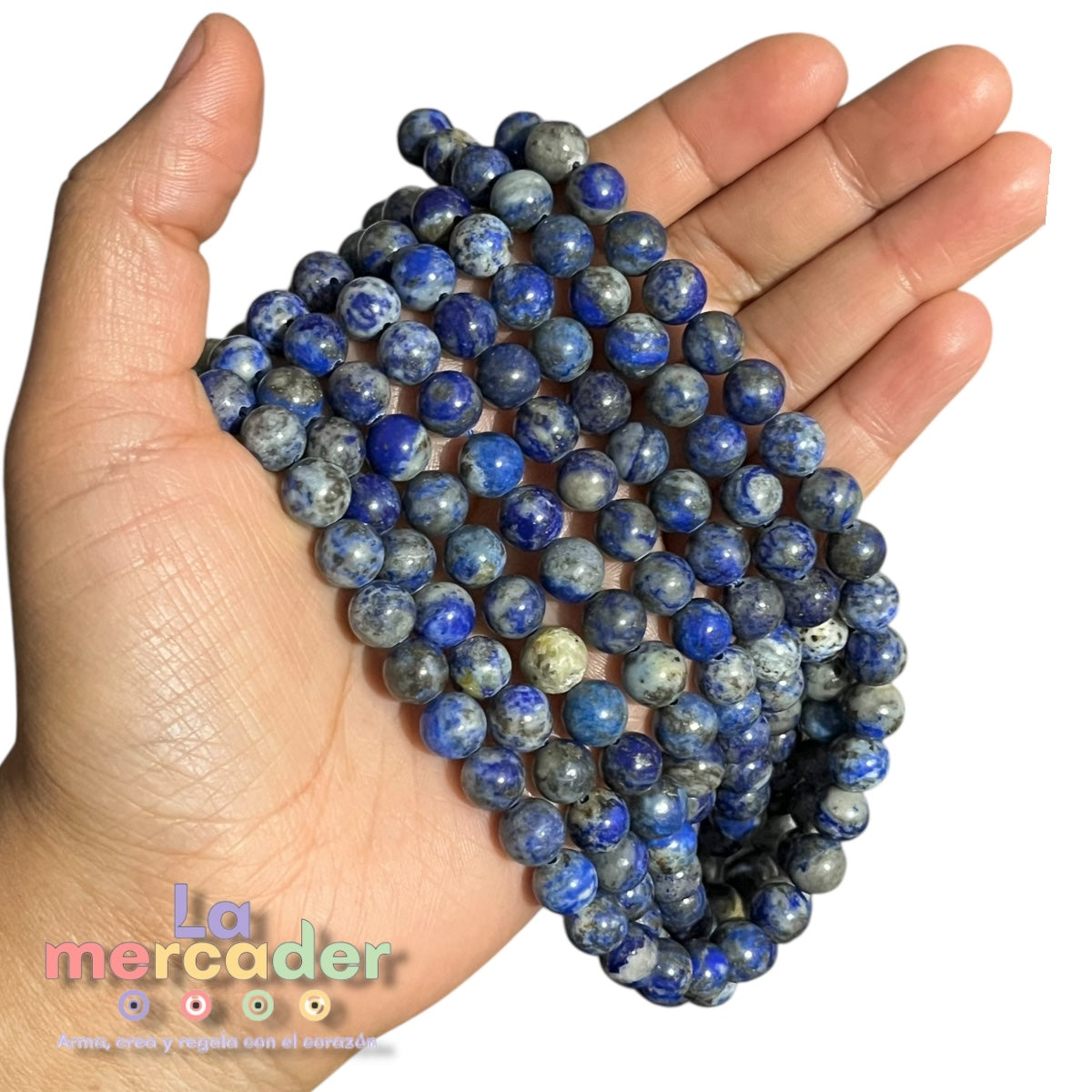 Lapislázuli Denim Natural con Calcita y Pirita