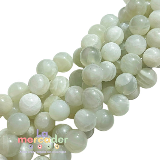 1 Tira Piedra Luna Blanca #8 Moonstone