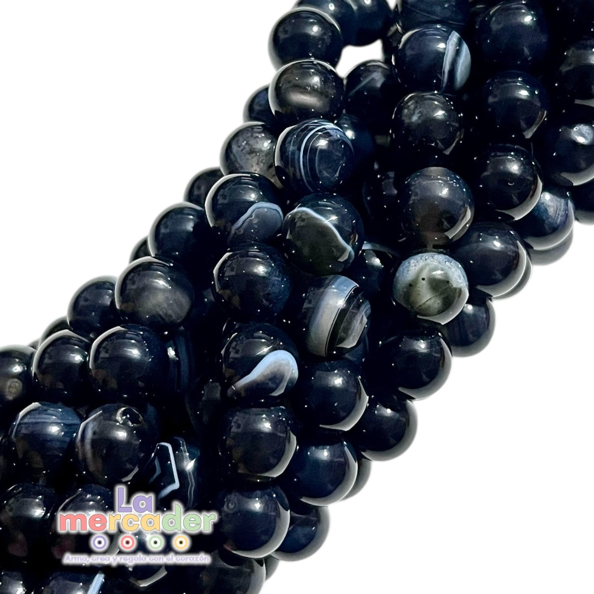 💎 Ágata Negra Bandeada – Piedra Natural Ágata Botswana