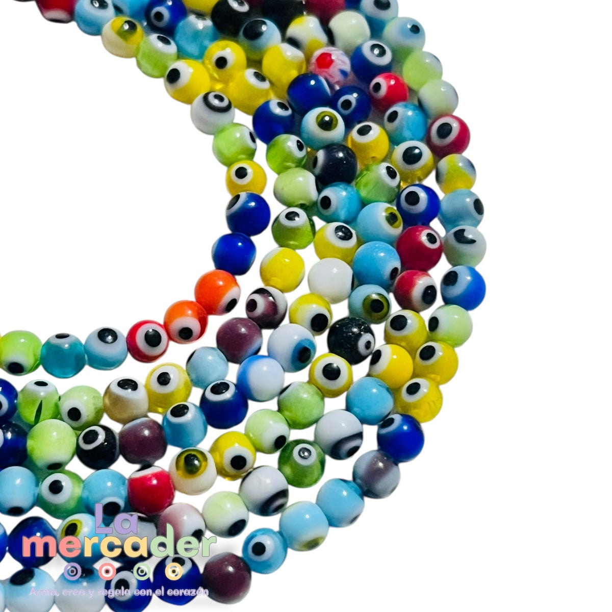 1 Tira Ojos Chicos Redondos de Resina, mix