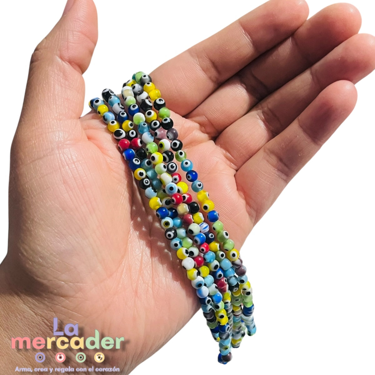 1 Tira Ojos Chicos Redondos de Resina, mix