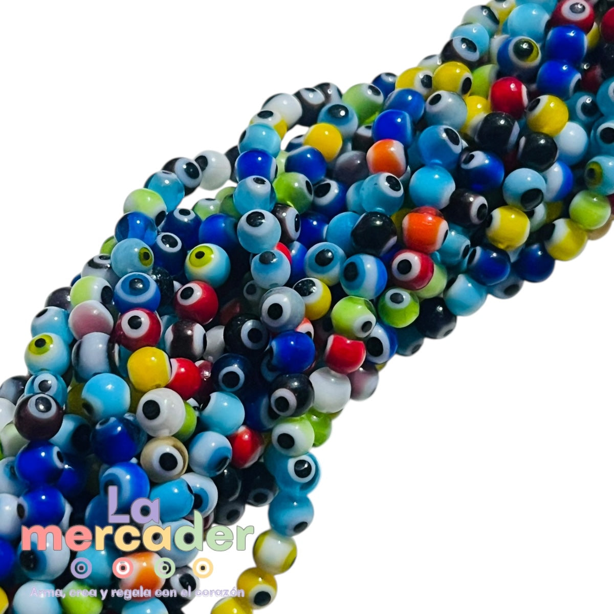 1 Tira Ojos Chicos Redondos de Resina, mix