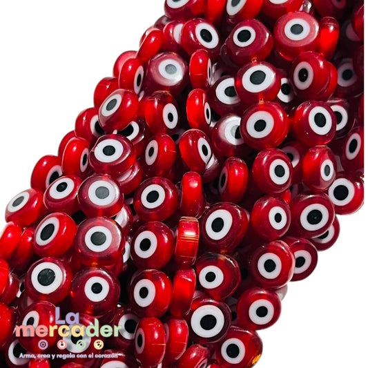 1 Tira Ojo Turco Plano #8 Rojo ❤️