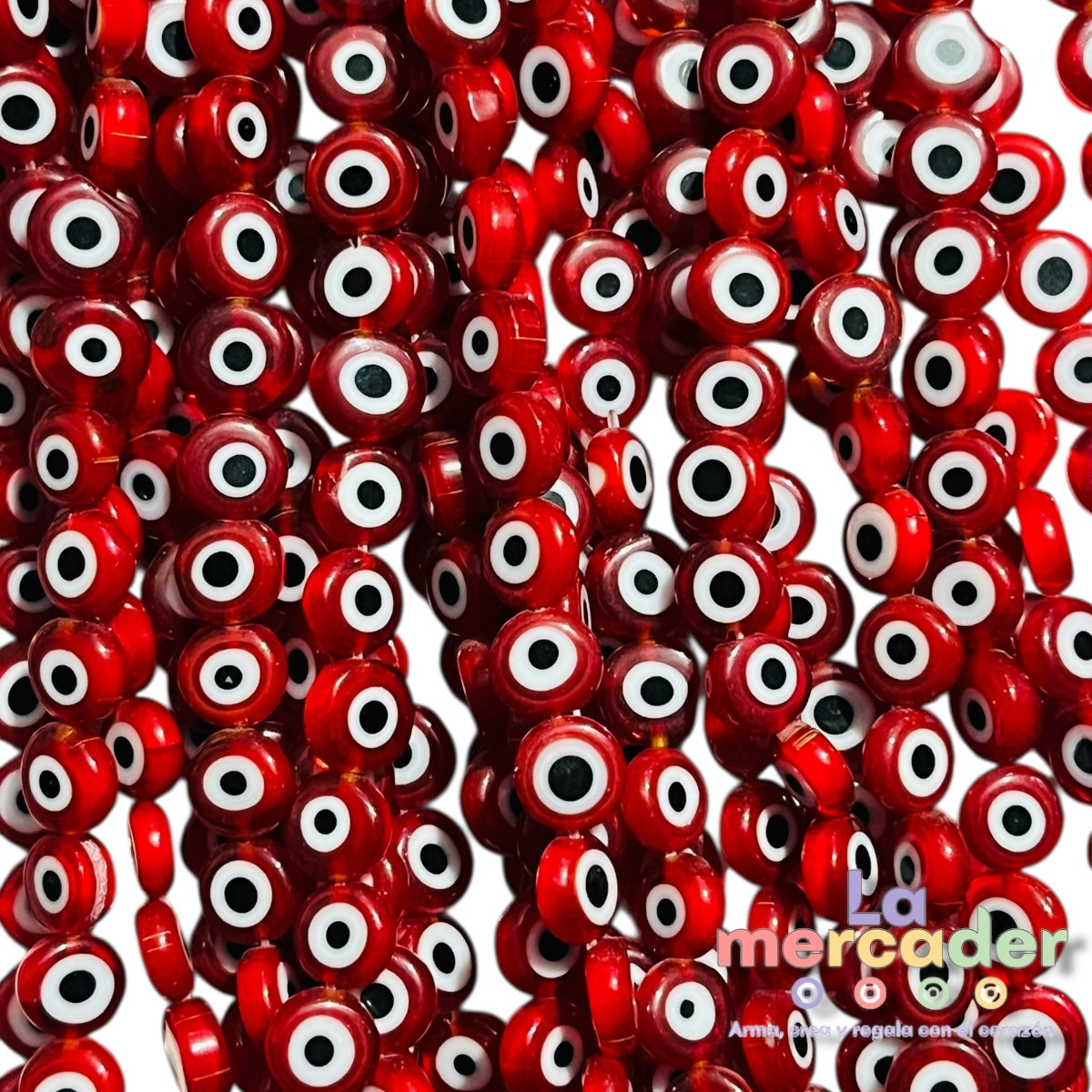 1 Tira Ojo Turco Plano #8 Rojo ❤️