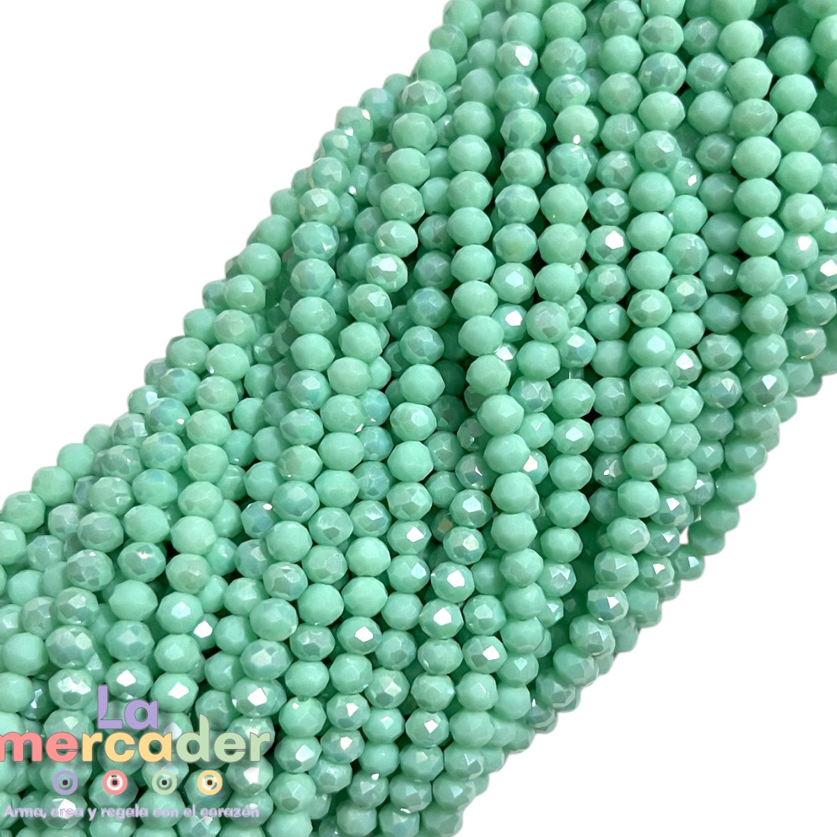 1 Tira De Cristal Checo #4, Cortado Facetado Para Joyería