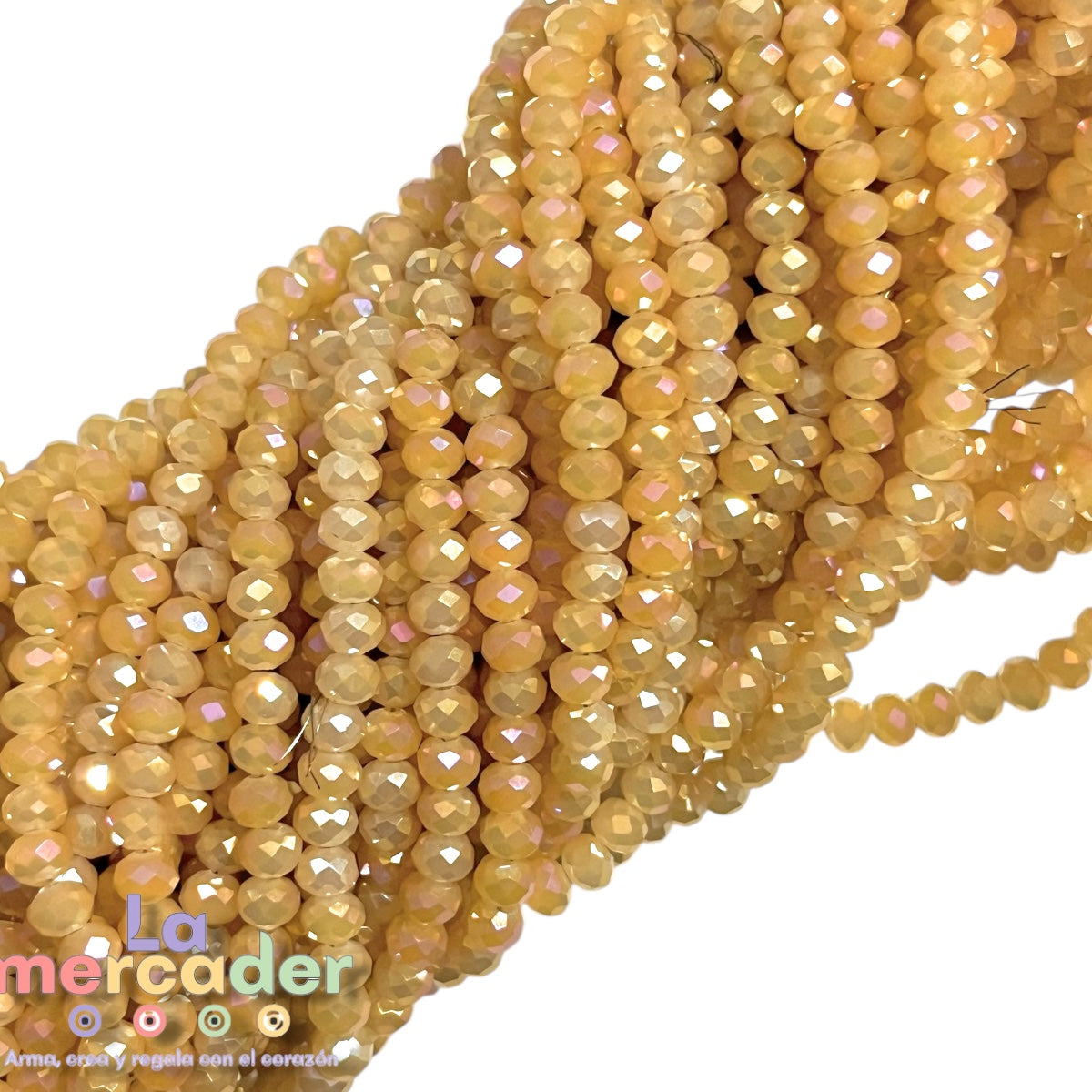 1 Tira De Cristal Checo #4, Cortado Facetado Para Joyería