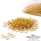 Argollas de Acero Inoxidable Dorado | Paquete 100 pzs para Bisutería