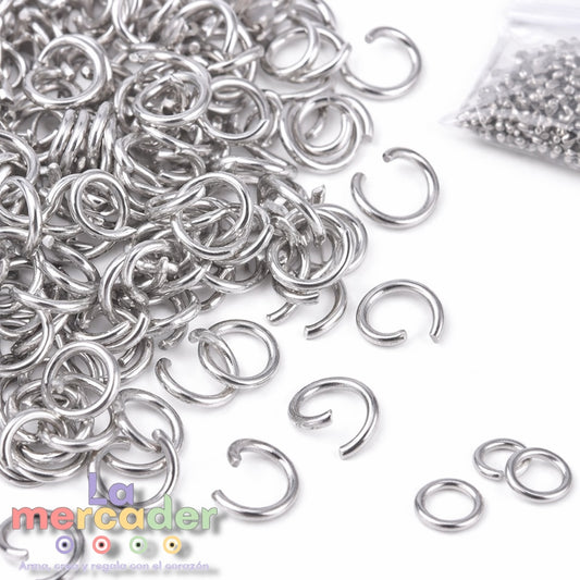 100 pz Argolla Acero Inoxidable para Bisutería🩶