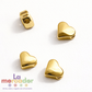 Separador Corazón Chapa de Oro 5.5 mm | Cuenta Dorada Brillante para Pulseras y Collares