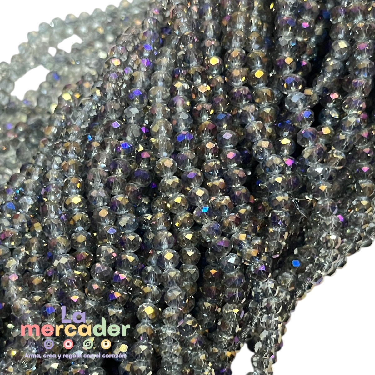 1 Tira De Cristal Checo #4, Cortado Facetado Para Joyería