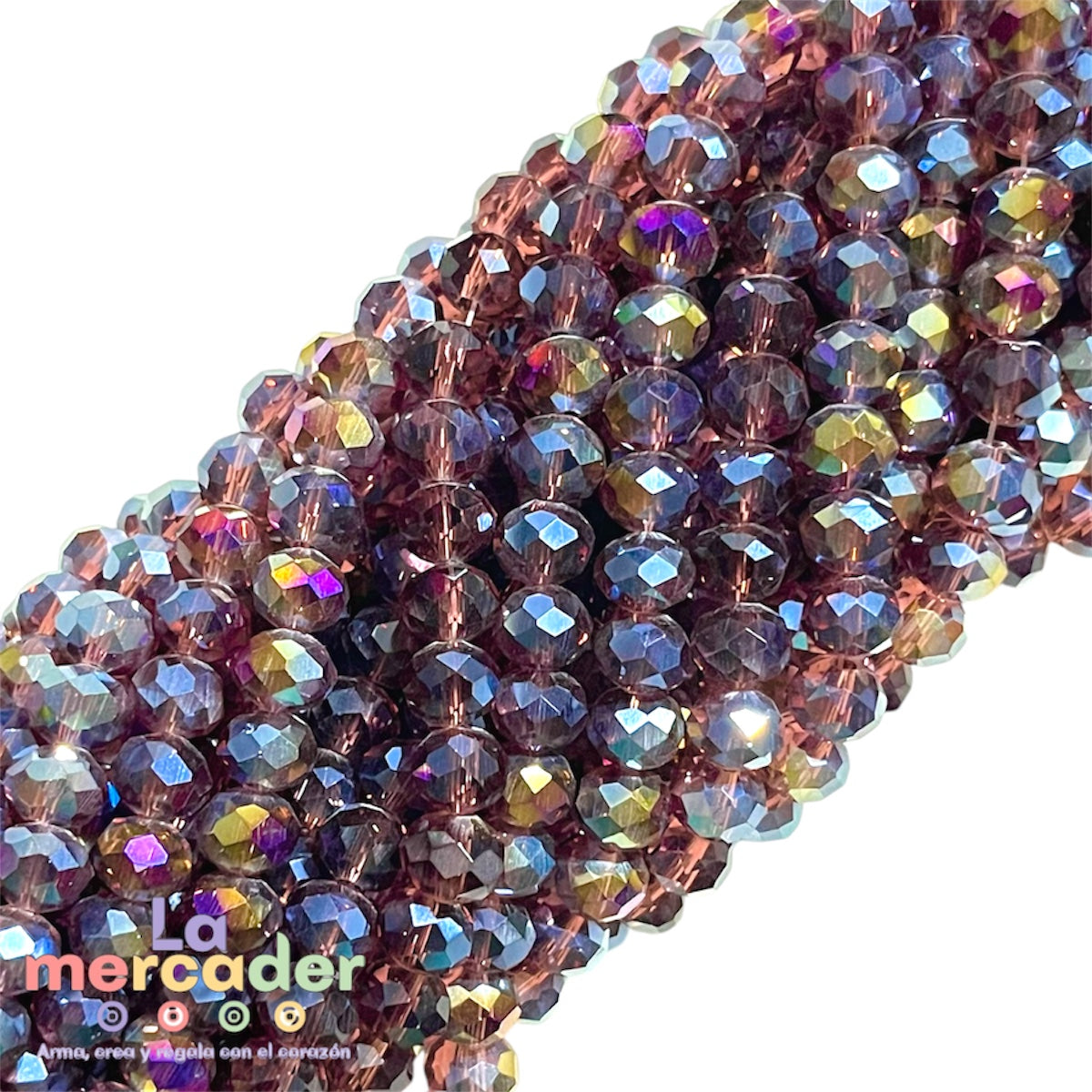 1 Tira Cristal Dona Checo 8mm – Brillo que Inspira ✨