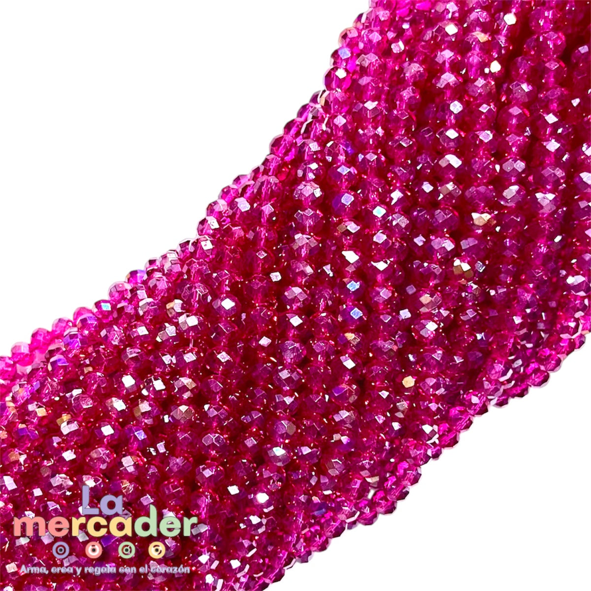 1 Tira Cristal Checo Facetado #6, Joyería, Tira 80 A 85 Pz