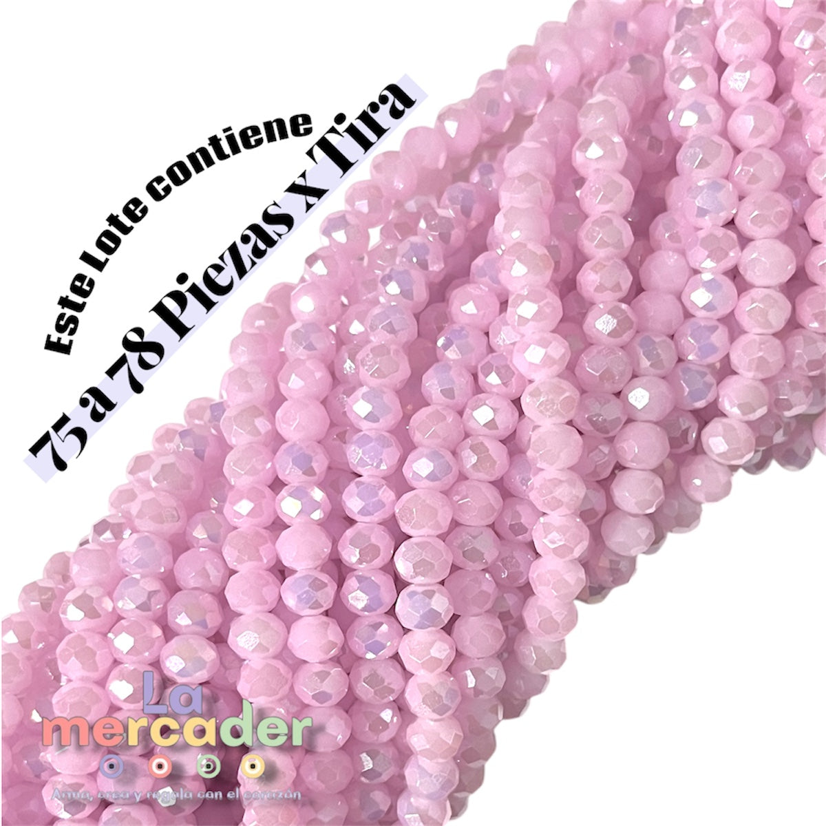 1 Tira Cristal Checo Facetado #6, Joyería, Tira 80 A 85 Pz