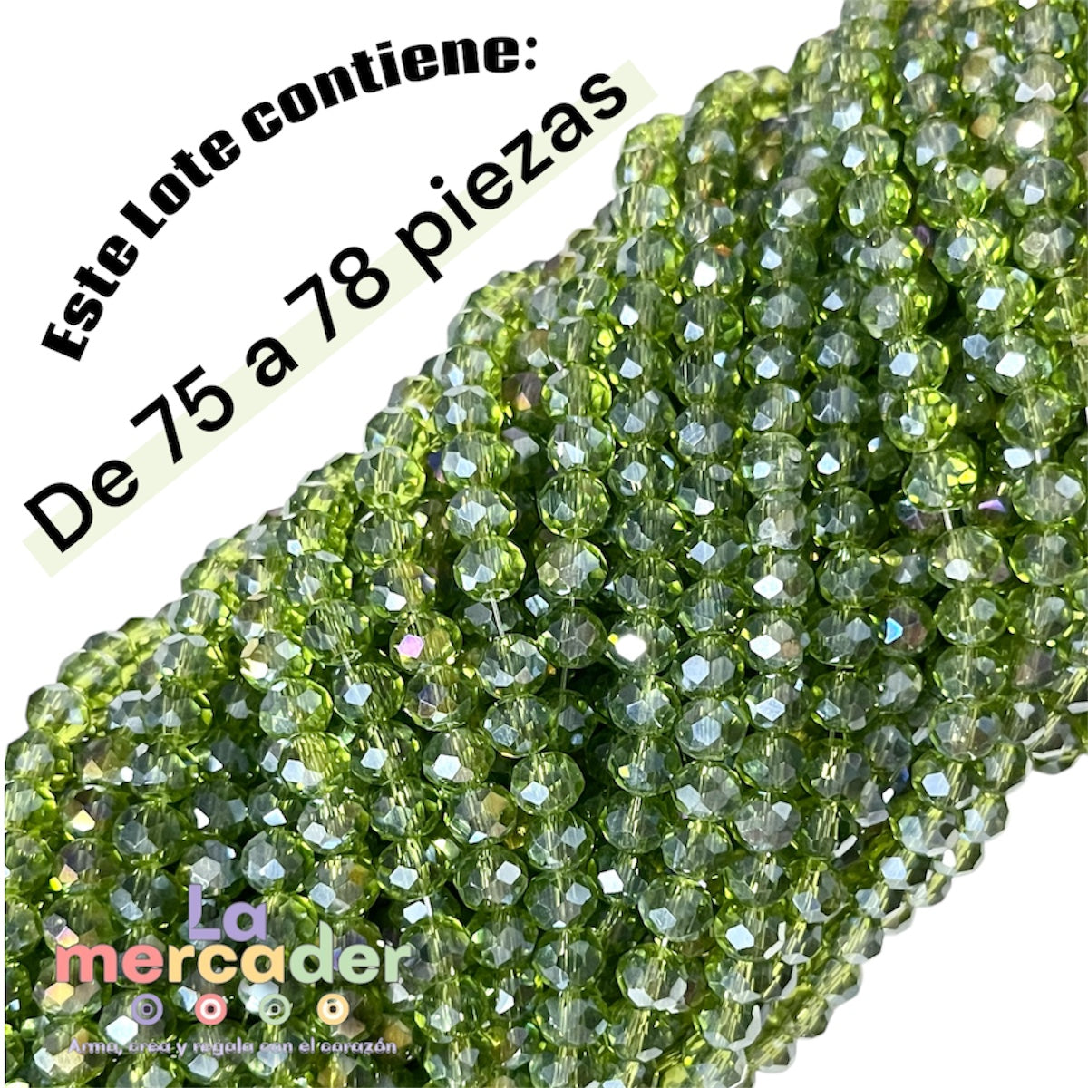 1 Tira Cristal Checo Facetado #6, Joyería, Tira 80 A 85 Pz