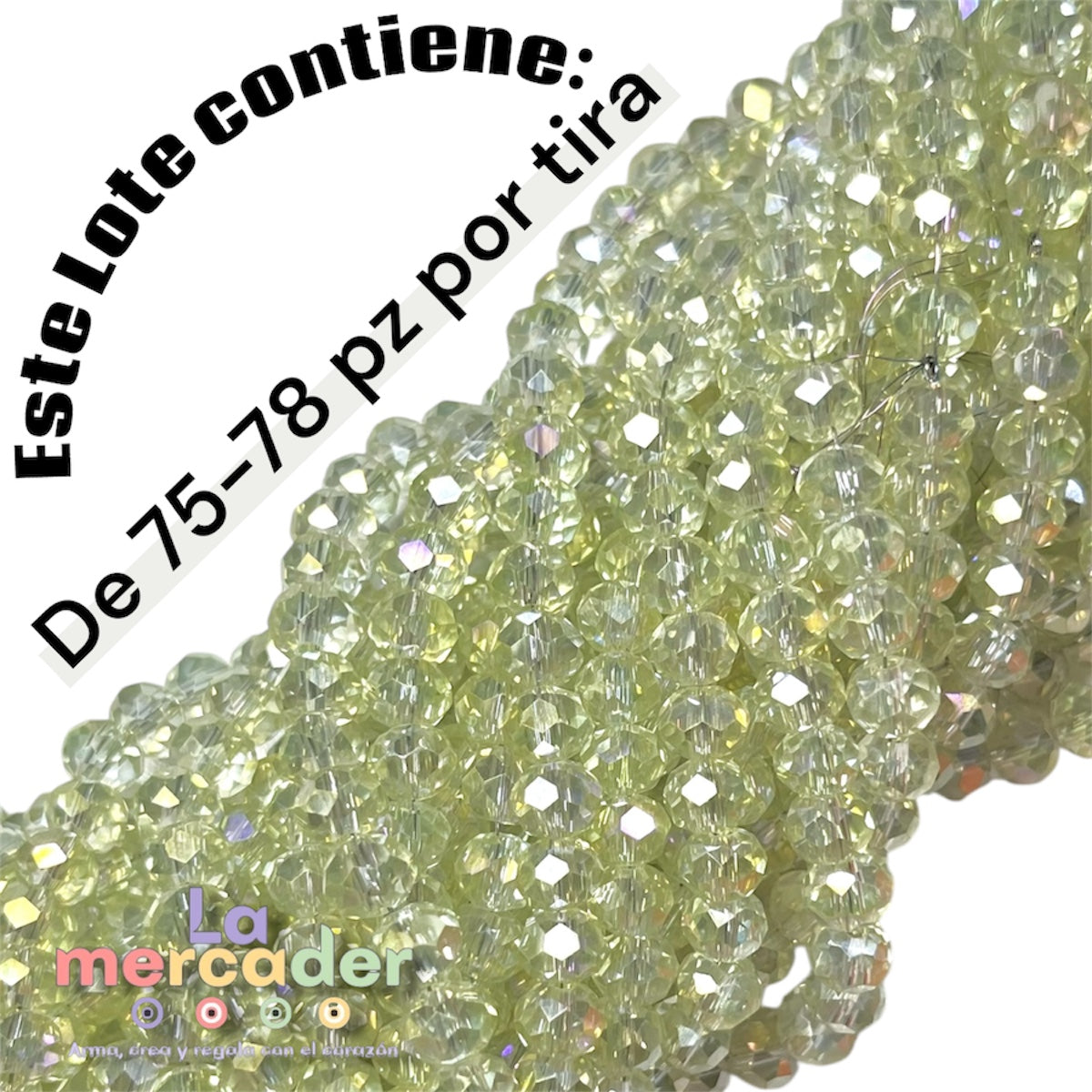 1 Tira Cristal Checo Facetado #6, Joyería, Tira 80 A 85 Pz