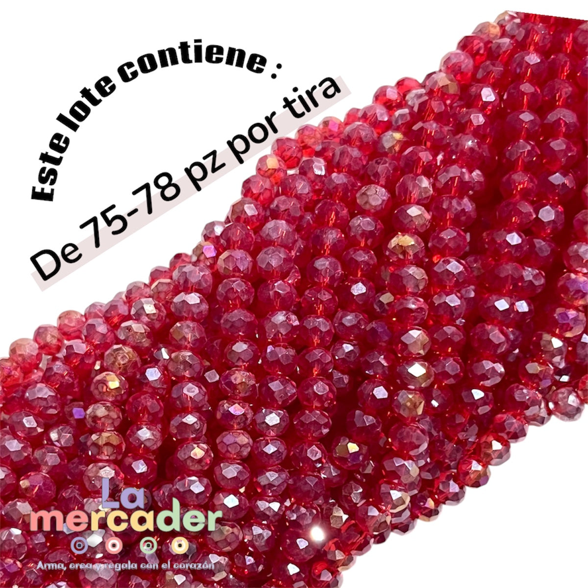 1 Tira Cristal Checo Facetado #6, Joyería, Tira 80 A 85 Pz