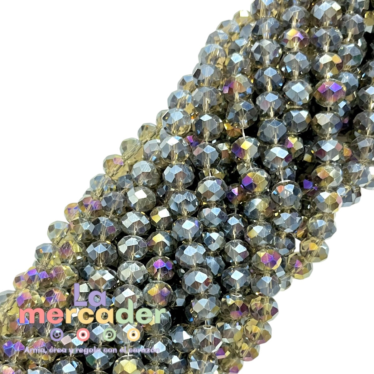 Cristal Facetado #10 Tornasol | Tira 55-65 Piezas | Bisuterías