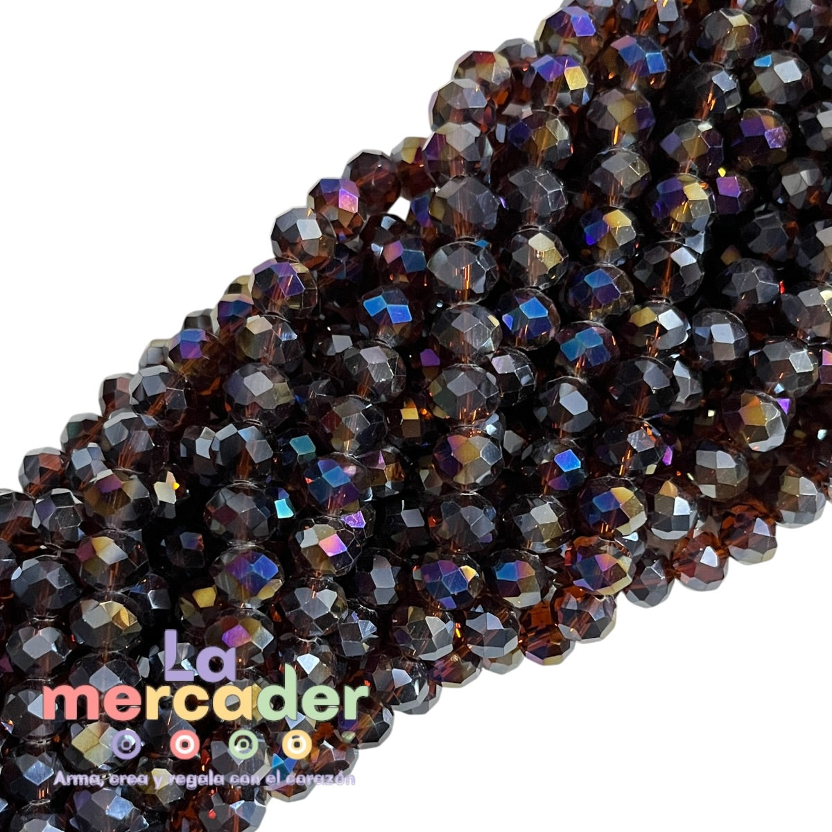 Cristal Facetado #10 Tornasol | Tira 55-65 Piezas | Bisuterías