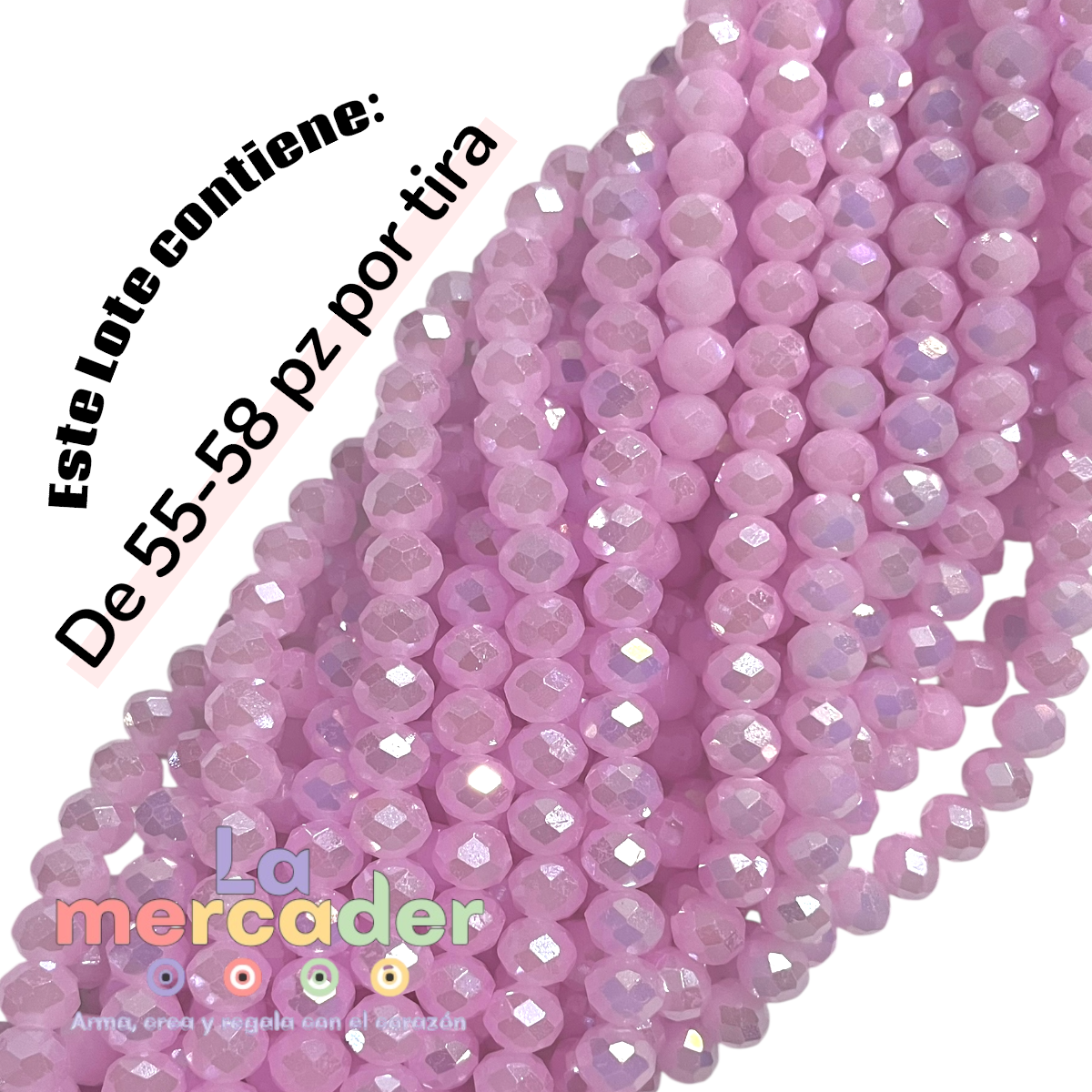 Cristal Facetado #10 Tornasol | Tira 55-65 Piezas | Bisuterías