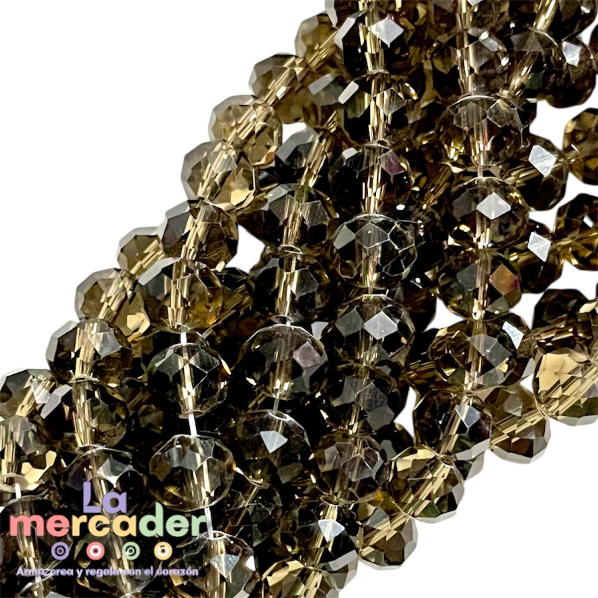 Cristal Facetado #10 Tornasol | Tira 55-65 Piezas | Bisuterías