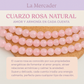1 Tira 🌸 Cuarzo Rosa Natural – Amor y armonía en cada cuenta