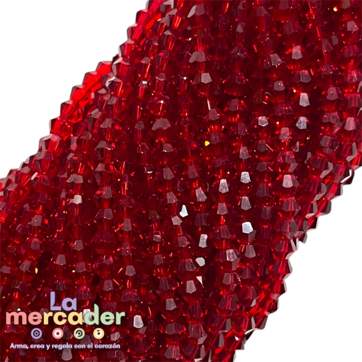 Cristal Bicono 4mm  | Tira de 75–78 Piezas | Colores Vibrantes para Pulseras y Collares