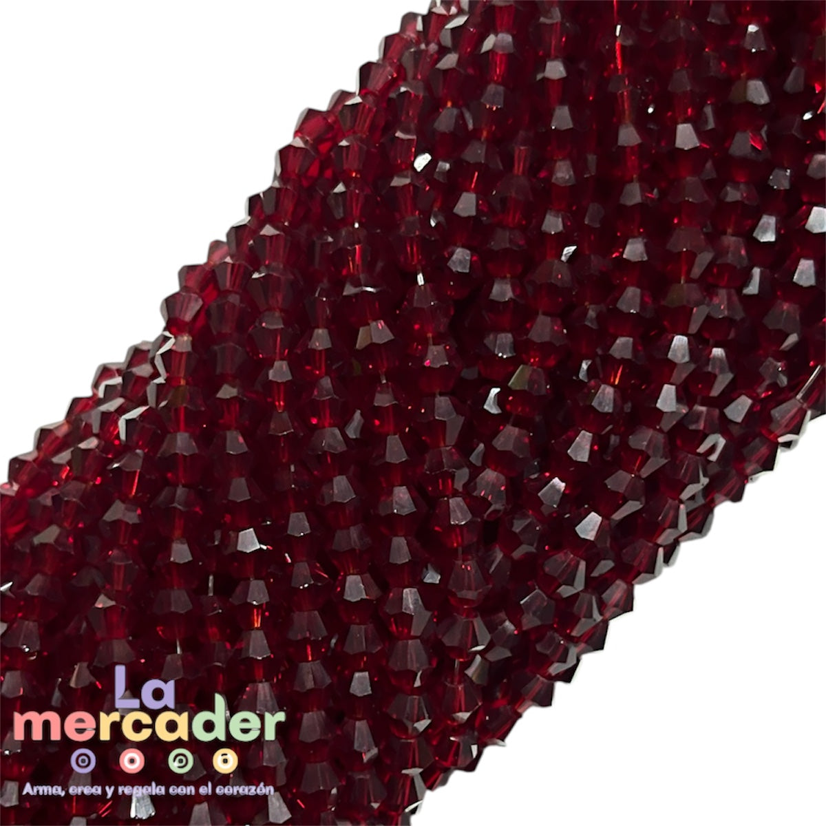 Cristal Bicono 4mm  | Tira de 75–78 Piezas | Colores Vibrantes para Pulseras y Collares