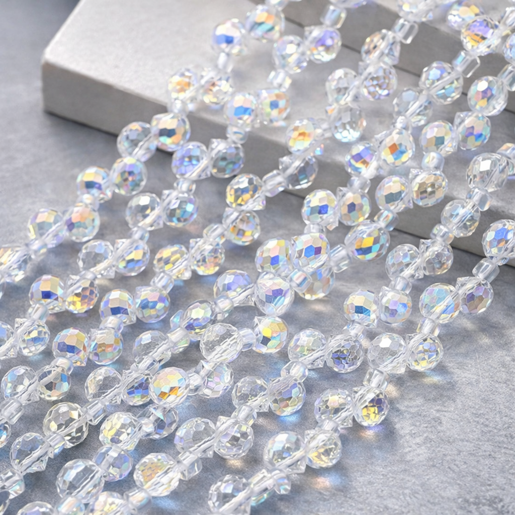 Mini tira Gota 💧 cristal AB 10mm | 15 piezas brillantes premium