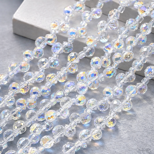 Mini tira Gota 💧 cristal AB 10mm | 15 piezas brillantes premium