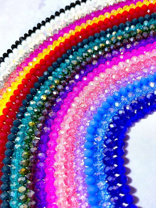 1 Tira Cristal Checo Facetado #6, Joyería, Tira 80 A 85 Pz