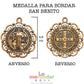Medalla San Benito 3.6 cm Metálica | Dorada o Plateada | Pieza