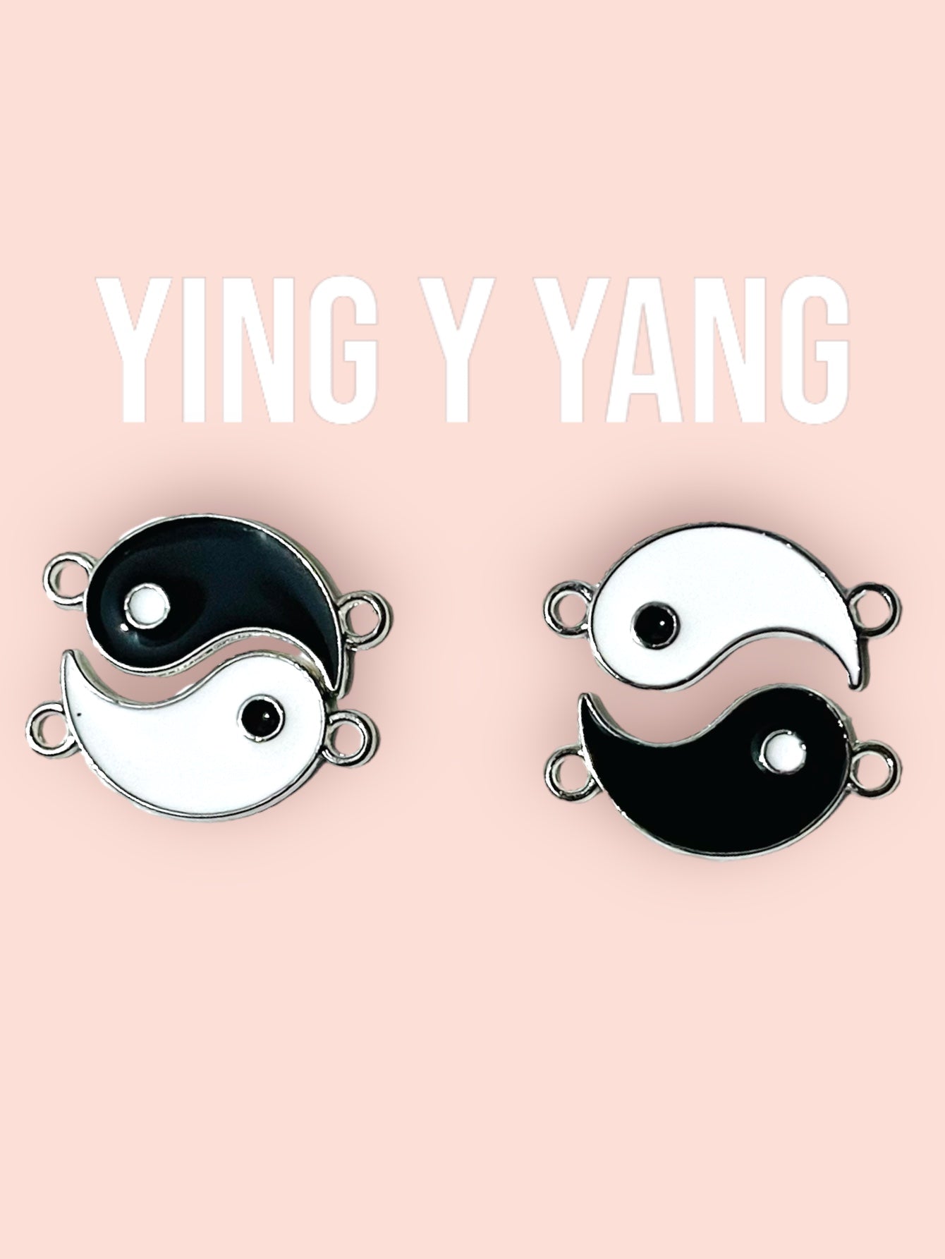 2 pares dije Yin y Yang