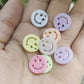 25 carita happy face plana de colores