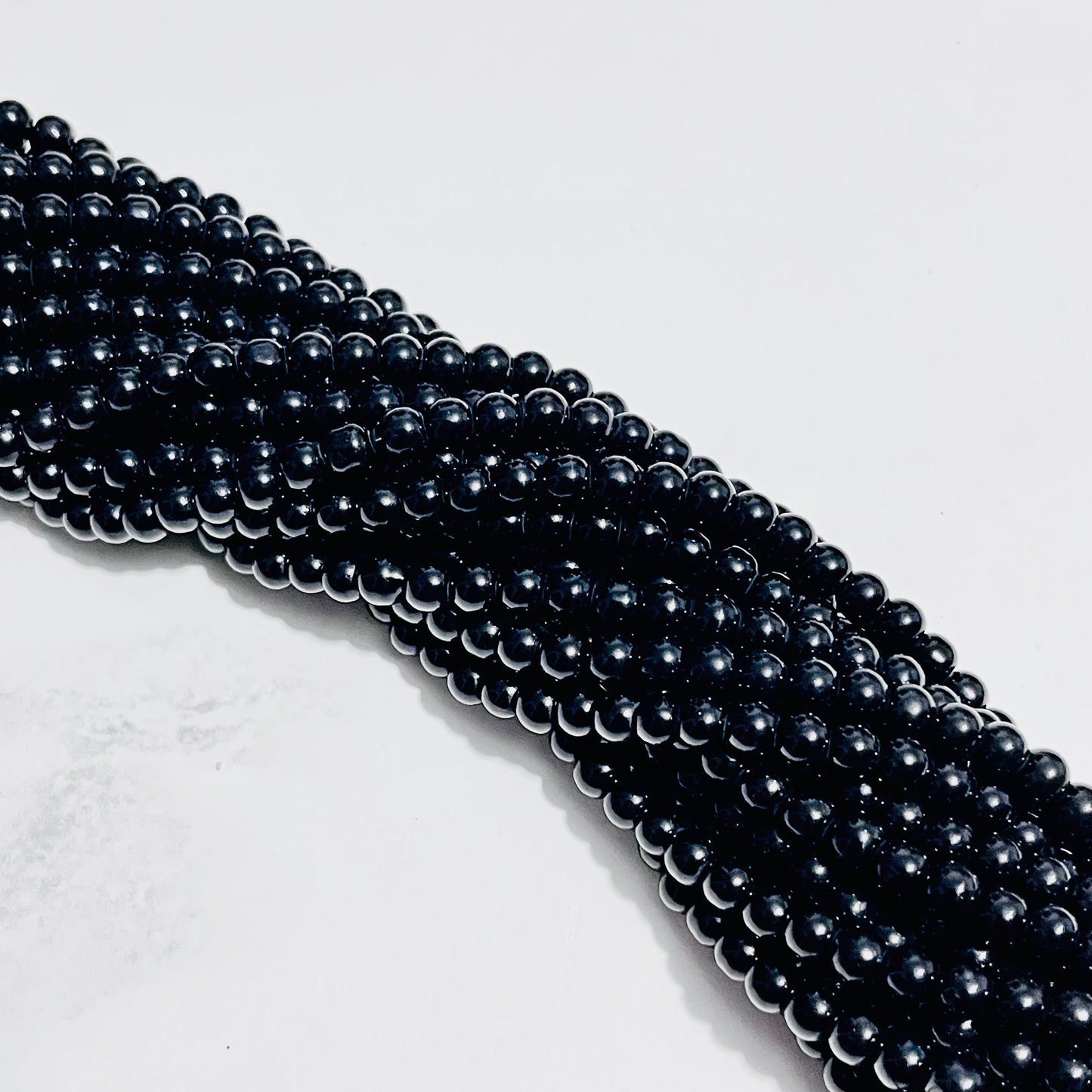 500 piezas de perla sintética en color negro #6