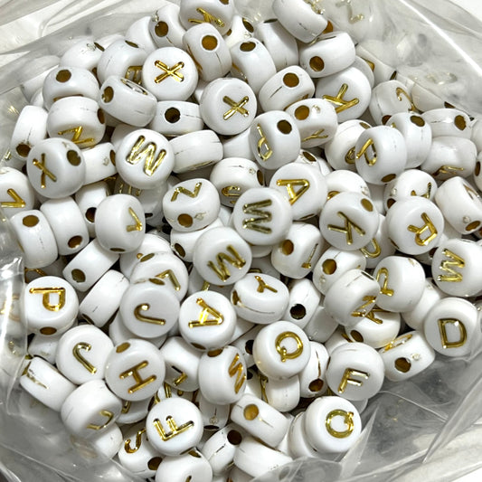 250 gr letras Blanco con Dorado