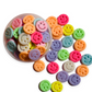 25 carita happy face plana de colores