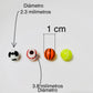 20 balones mix de acrílico para bisutería