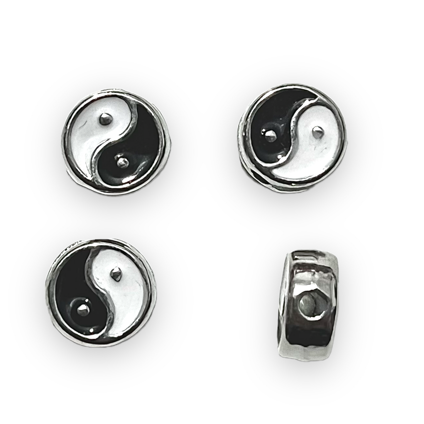 Yin y Yang metal esmaltado 8 mm