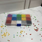 Kit +4000 cuentas para pulseras, caja con chaquiron de colores