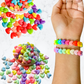 25 corazón de colores para pulsera, cuentas para bisutería